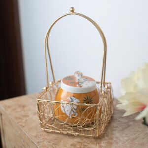 Iron Basket With 2 Bowl