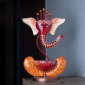 Iron Ganesh T-light Red
