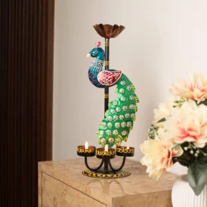 Peacock T-Light Candle Holder