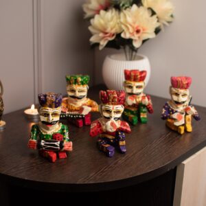 Rajasthani Musician Babla Puppets Idol Set of 5