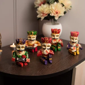 Rajasthani Musician Babla Puppets Idol Set of 5