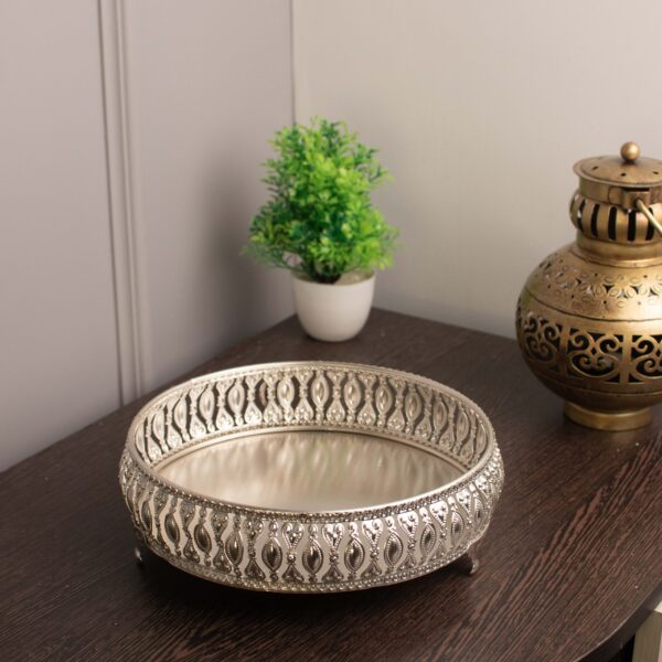 Silver Round Tray - Image 2