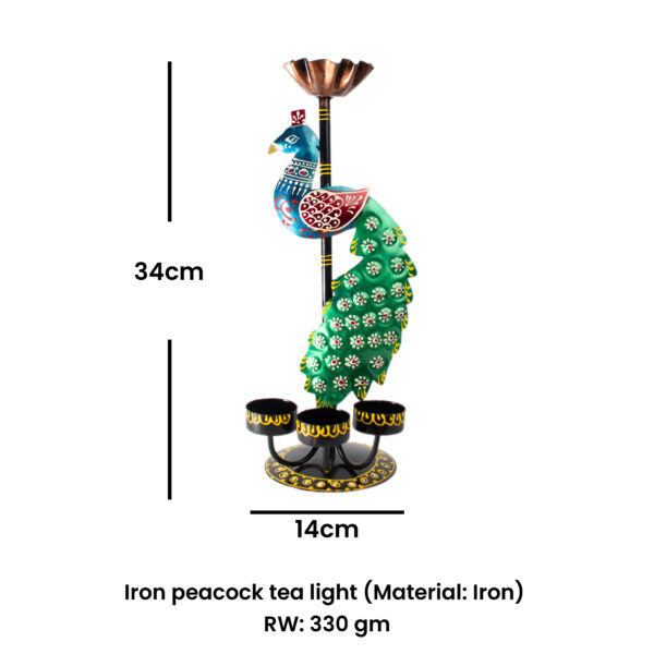 Iron Peacock T-Light - Image 5