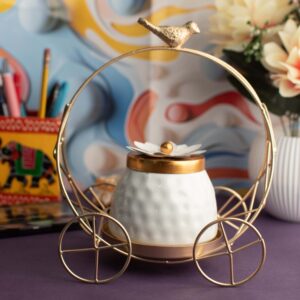 Iron Bird Cart With bowl