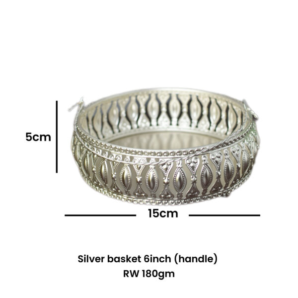 Silver Basket 6'' (handle) - Image 4