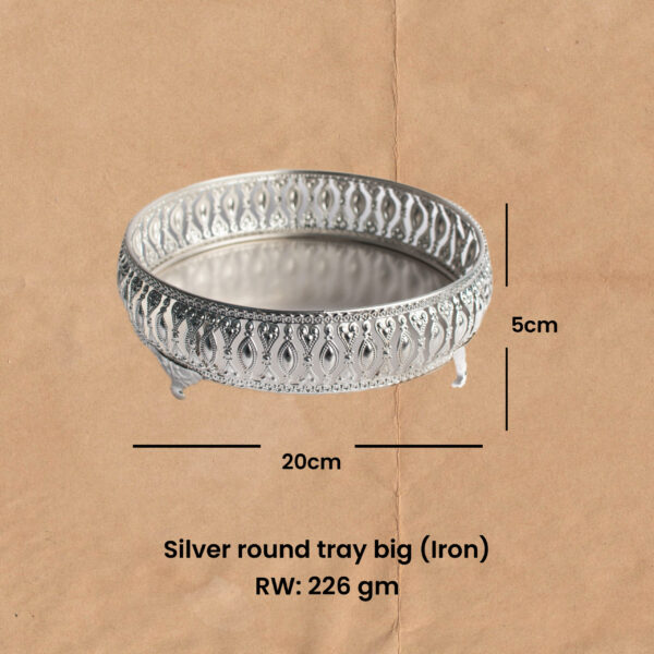 Silver Round Tray - Image 4