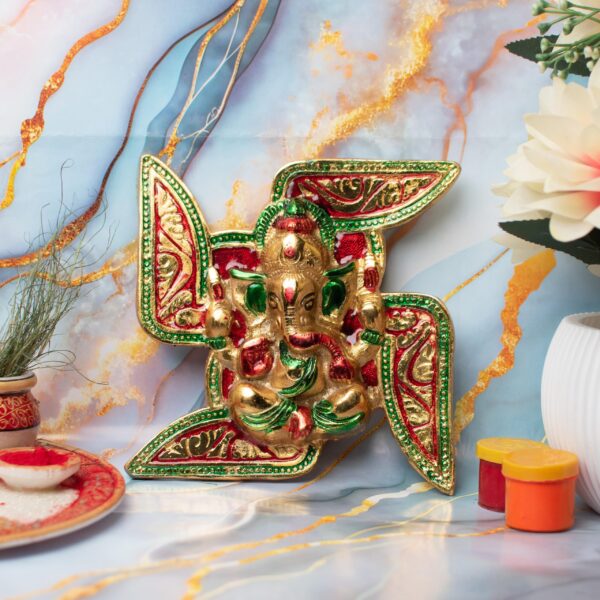 Metal Ganesh Swastik - Image 4