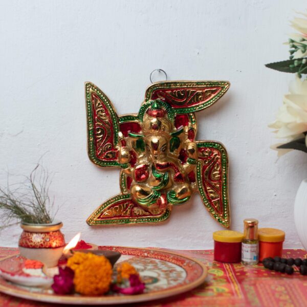 Metal Ganesh Swastik