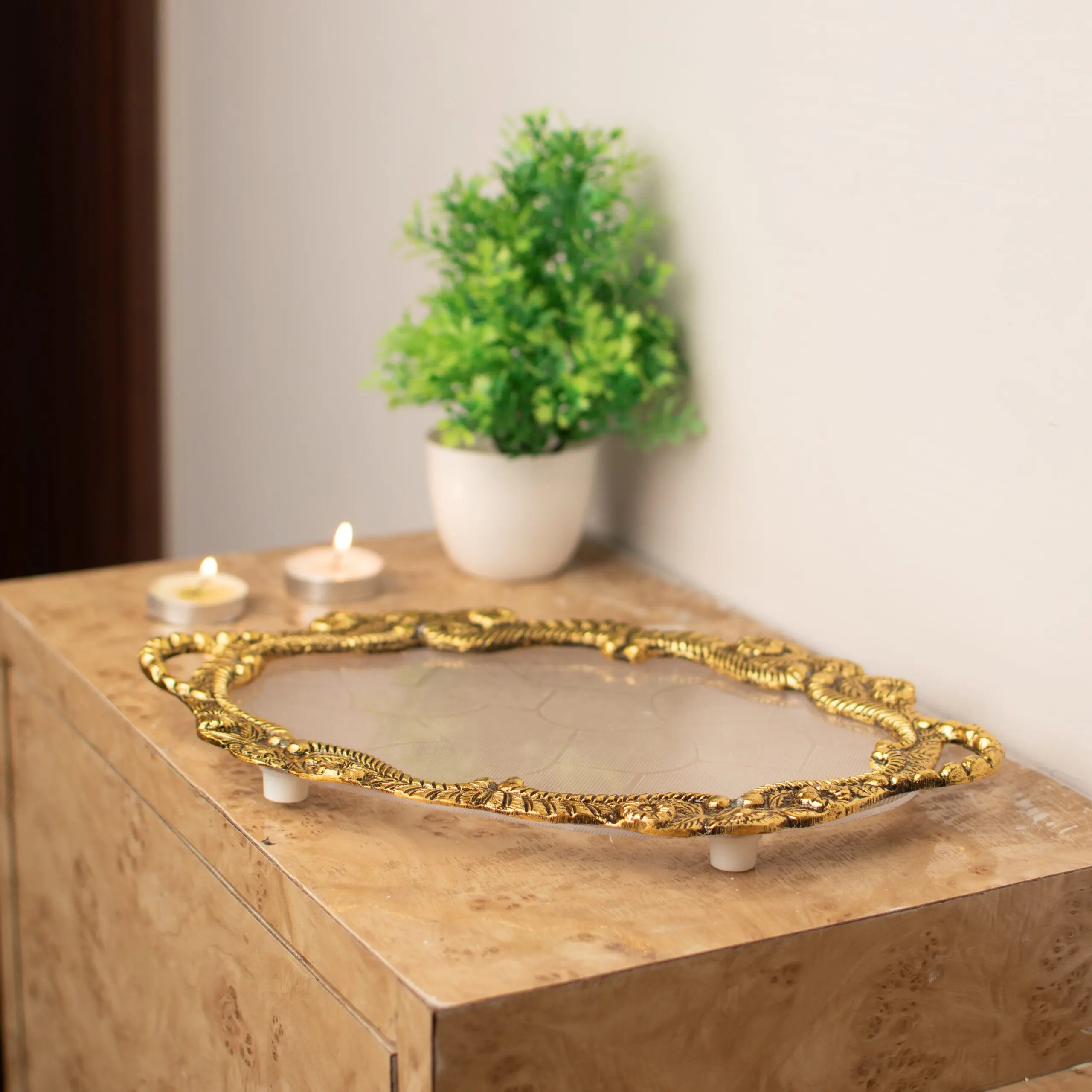 Metal Oval Serving Tray