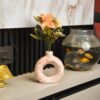 Pink Donut Shape Vase