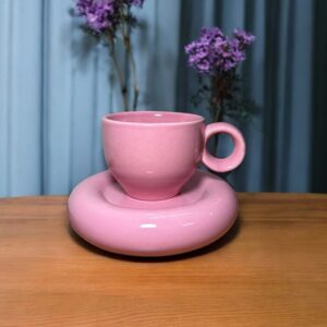 Pink saucer cup