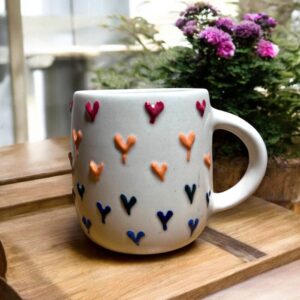 Multi Colour Heart Mug
