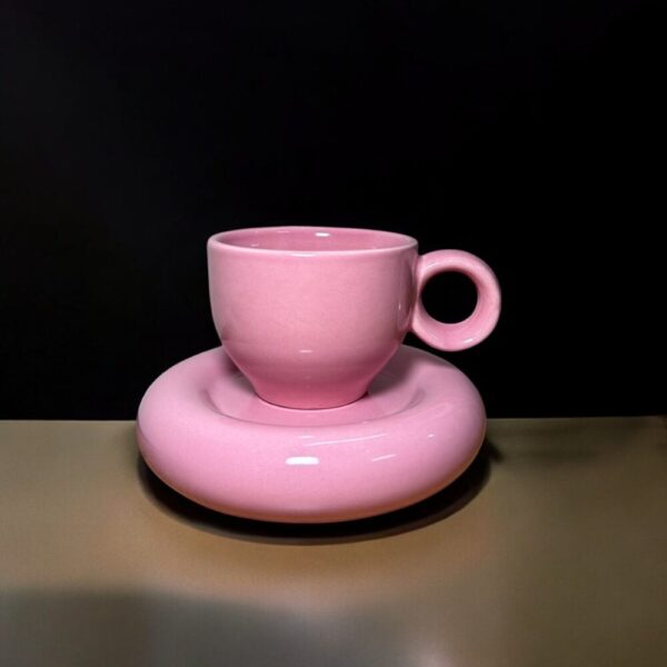 Pink saucer cup - Image 2