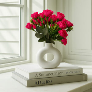 White Donut Vase